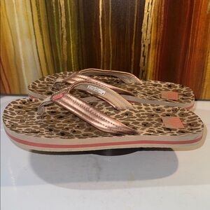 Reefs Ahi Cheetah Flip Flops - Big Kids Size 6/7